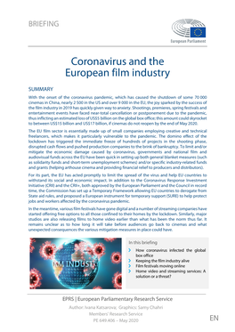 Coronavirus and the European Film Industry