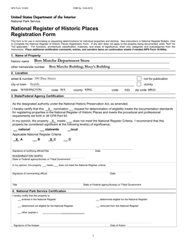 National Register of Historic Places Registration Form