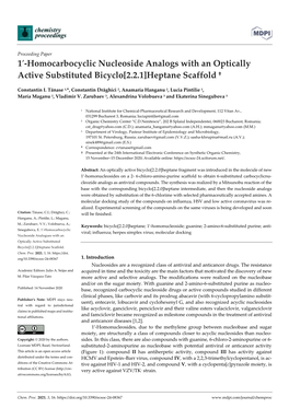 Homocarbocyclic Nucleoside Analogs with an Optically Active Substituted Bicyclo[2.2.1]Heptane Scaffold †