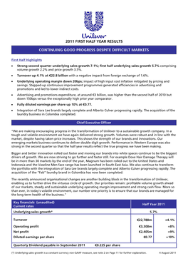 Q2 2011 Full Announcement