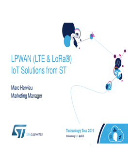 LPWAN (LTE & Lora®) Iot Solutions from ST