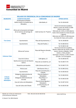 Sellado De Credencial En La Comunidad De Madrid