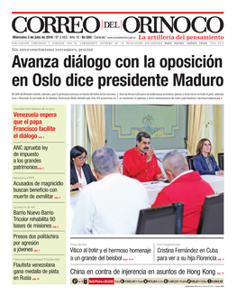 En Oslo Dice Presidente Maduro