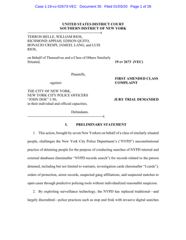Case 1:19-Cv-02673-VEC Document 35 Filed 01/03/20 Page 1 of 28