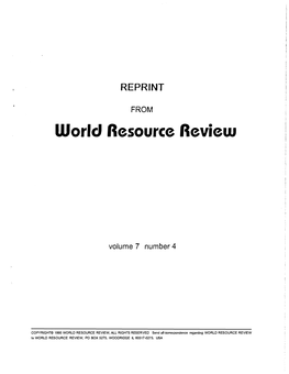 World Resource Review