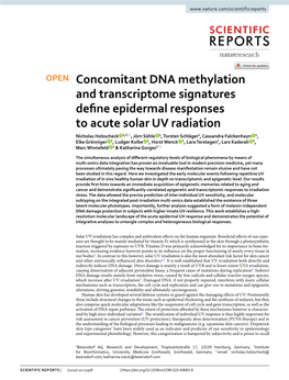 Concomitant DNA Methylation and Transcriptome Signatures Define