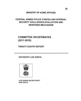 Committee on Estimates (2017-2018)