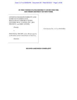 Case 1:17-Cv-00458-RA Document 28 Filed 05/10/17 Page 1 of 68