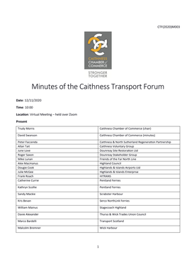 Caithness Transport Forum