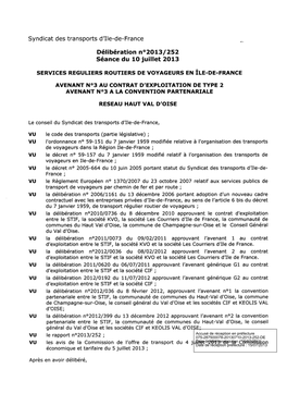 Accusé De Réception En Préfecture 075-287500078-20130710-2013-252-DE Date De Télétransmission : 15/07/2013 Date De Réception Préfecture : 15/07/2013