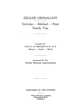 Ziegler Genealogy