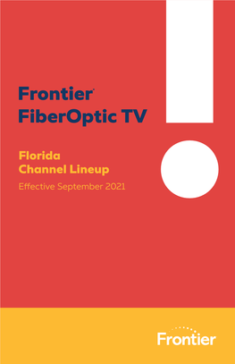 Frontier Fiberoptic TV Florida Residential Channel Lineup and TV