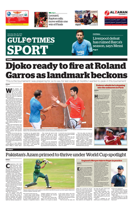 Djoko Ready to Fire at Roland Garros As Landmark Beckons