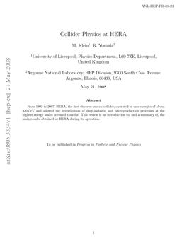 Collider Physics at HERA