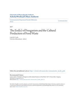 The End(S) of Freeganism and the Cultural Production of Food Waste