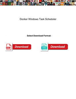 Docker Windows Task Scheduler