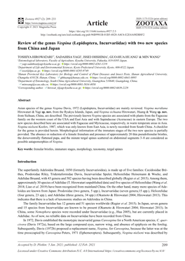 Lepidoptera, Incurvariidae) with Two New Species from China and Japan