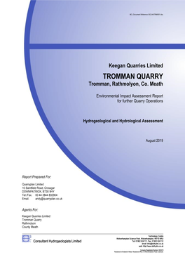 TROMMAN QUARRY Tromman, Rathmolyon, Co