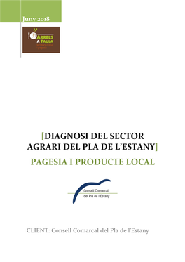 Diagnosi Del Sector Agrari Del Pla De L'estany