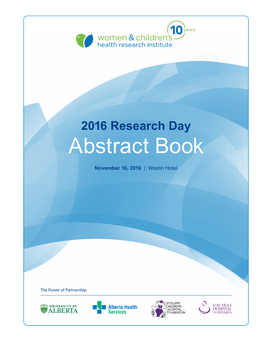 2016 Research Day Abstract Book