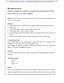 Molecular Insights Into Substrate Recognition and Discrimination By