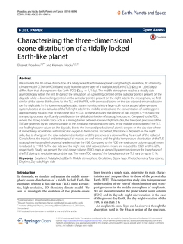 Characterising the Three-Dimensional Ozone Distribution of a Tidally Locked Earth-Like Planet