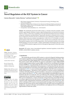 Novel Regulators of the IGF System in Cancer