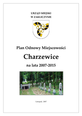 Plan Odnowy Miejscowości Charzewice Na Lata 2007-2015