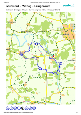 Garnwerd - Middag - Ezingeroute - Fietsen in - Route.Nl Garnwerd - Middag - Ezingeroute