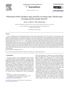 Polarization Fields and Phase Space Densities in Storage Rings: Stroboscopic Averaging and the Ergodic Theorem