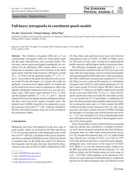 Full-Heavy Tetraquarks in Constituent Quark Models