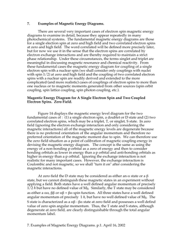 7. Examples of Magnetic Energy Diagrams. P.1. April 16, 2002 7