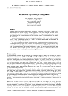 Reusable Stage Concepts Design Tool