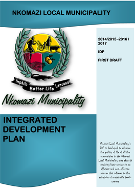 Nkomazi Municipality Idp Process Plan