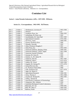 Container List