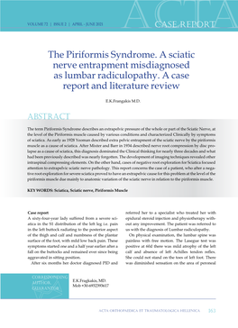 The Piriformis Syndrome. a Sciatic Nerve Entrapment Misdiagnosed As Lumbar Radiculopathy