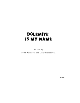 Dolemite Is My Name