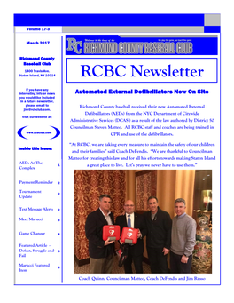 RCBC Newsletter