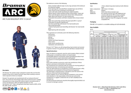 Technical Datasheet DW ARC 15 CAL BOILERSUIT