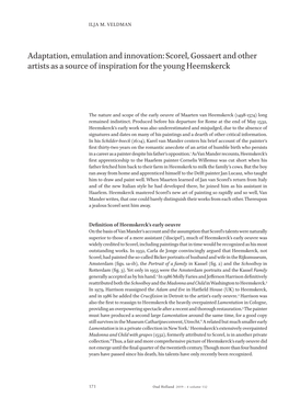 Adaptation, Emulation and Innovation: Scorel, Gossaert and Other Artists As a Source of Inspiration for the Young Heemskerck