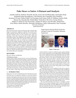 Fake News Vs Satire: a Dataset and Analysis