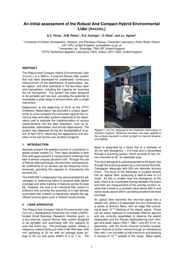 An Initial Assessment of the Robust and Compact Hybrid Environmental Lidar (RACHEL)