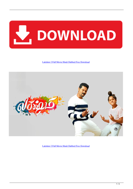 Lakshmi 2 Full Movie Hindi Dubbed Free Download