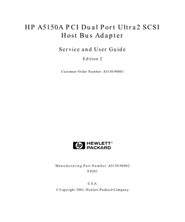 HP A5150A PCI Dual Port Ultra2 SCSI Host Bus Adapter