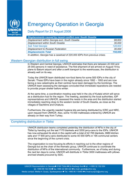 Daily Report for 21 August 2008