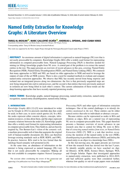 Named Entity Extraction for Knowledge Graphs: a Literature Overview