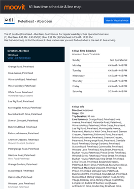 61 Bus Time Schedule & Line Route