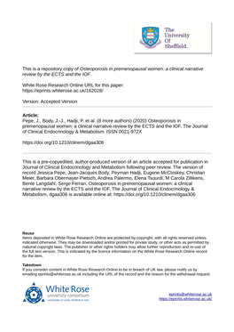 Osteoporosis in Premenopausal Women: a Clinical Narrative Review by the ECTS and the IOF