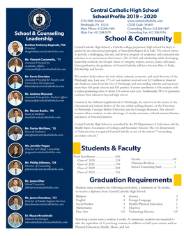 School & Community Students & Faculty Graduation Requirements