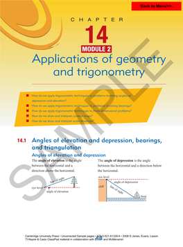 Applications of Geometry and Trigonometry